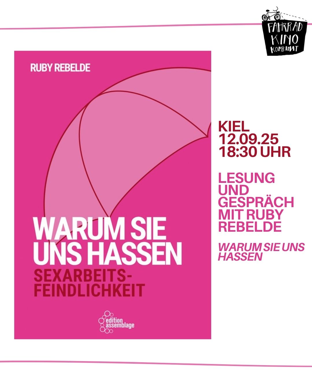 buchcover „warum sie uns hassen. sexarbeitsfeindlichkeit.“ von ruby rebelde.